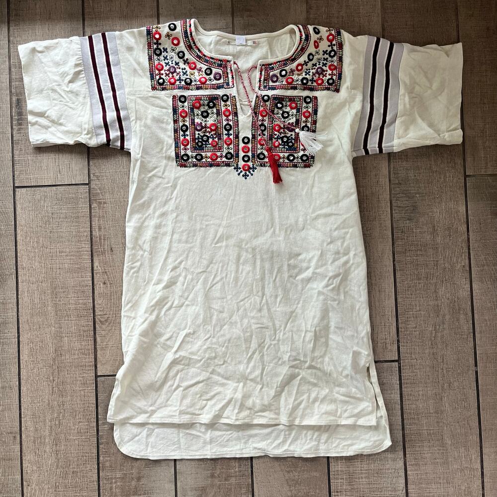 Urban Outfitters Kimchi Blue Embroidered Boho Festival Midi Dress XSmall